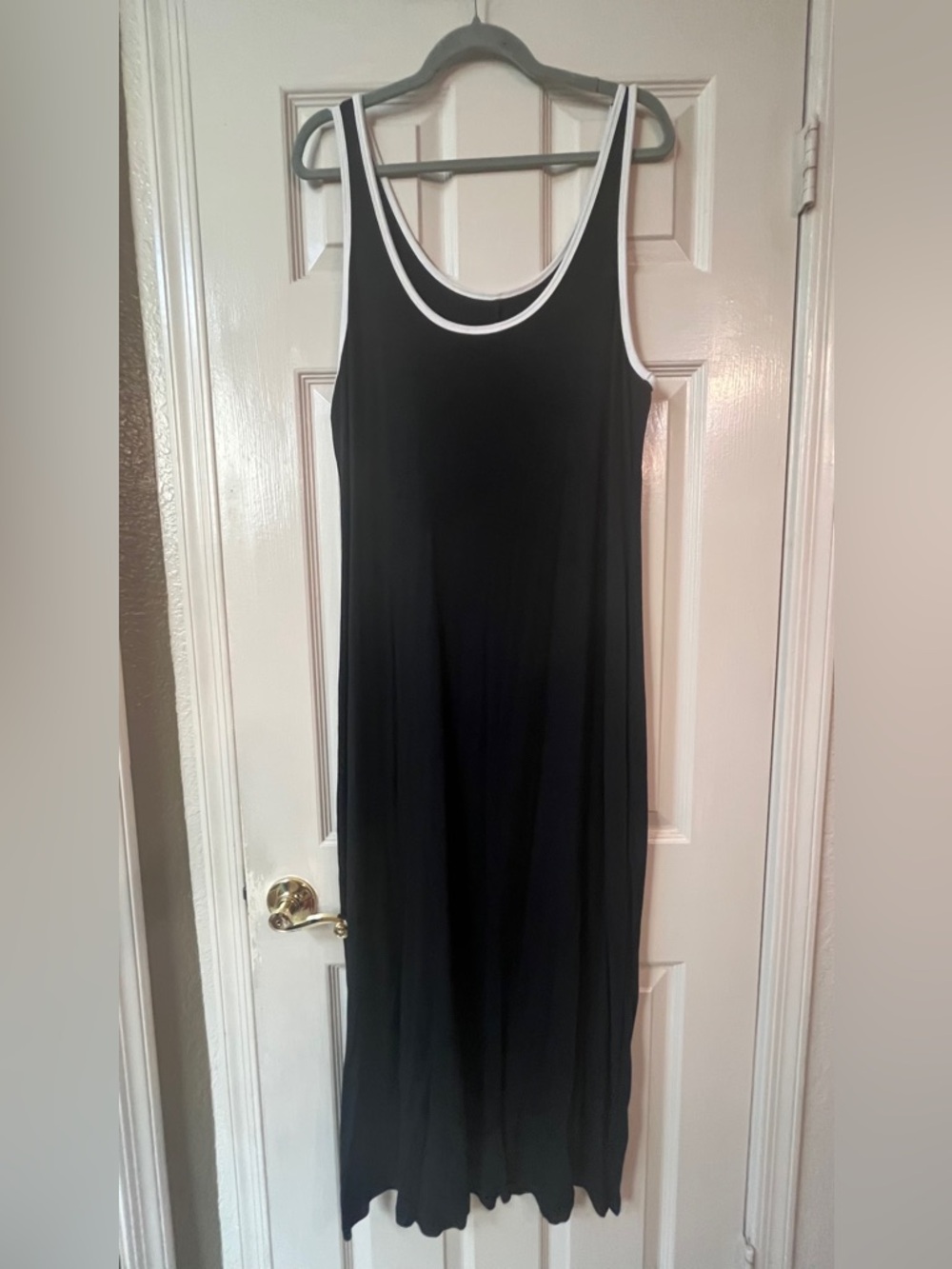 a new day Black Maxi Dress with White Trim